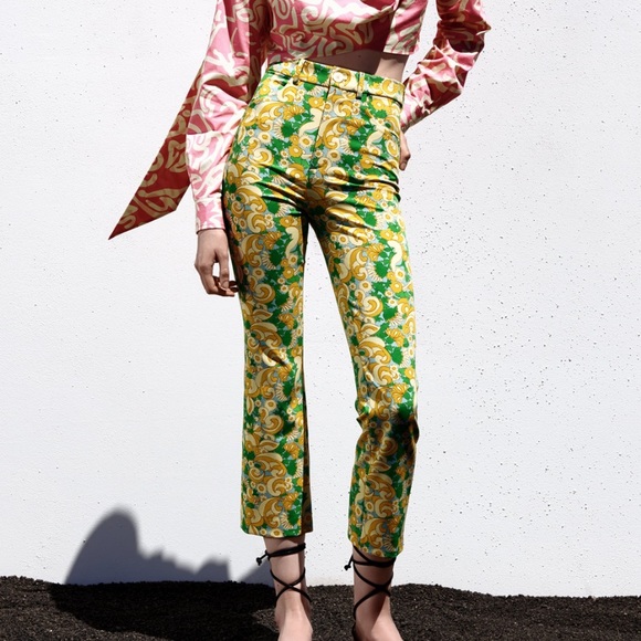 Zara Floral Print Pants NWT - Picture 8 of 8